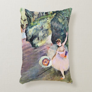 Dancer with a Bouquet of Flowers by Edgar Degas Decorative Cushion