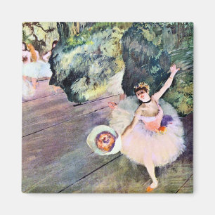 Dancer with a Bouquet of Flowers by Edgar Degas Magnet