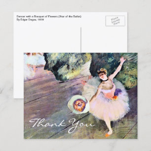 Dancer with a Bouquet of Flowers by Edgar Degas Postcard