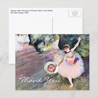 Dancer with a Bouquet of Flowers by Edgar Degas Postcard
