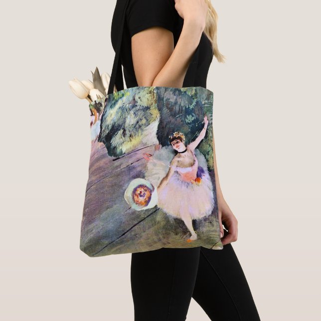 Dancer with a Bouquet of Flowers by Edgar Degas Tote Bag (Close Up)