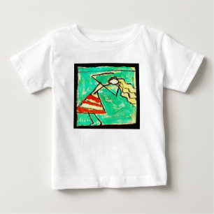 Dancer with blue skirt painting by Egon Schiele Baby T-Shirt