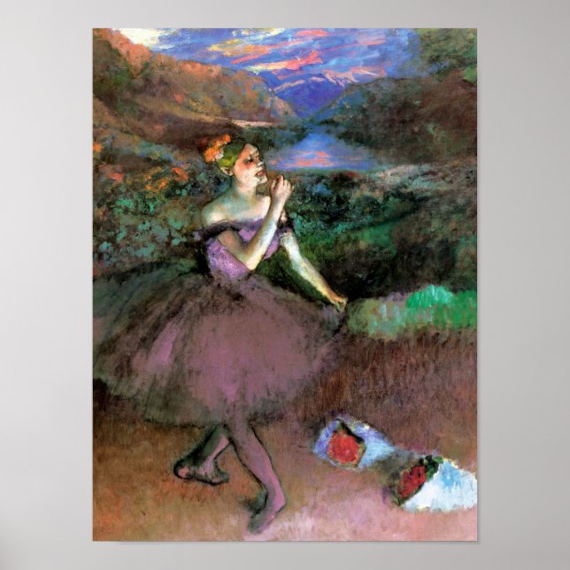 Dancer with Bouquets by Degas Poster (Front)
