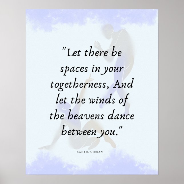 Dancers and Movement Quote Cloud Blue Poster (Front)