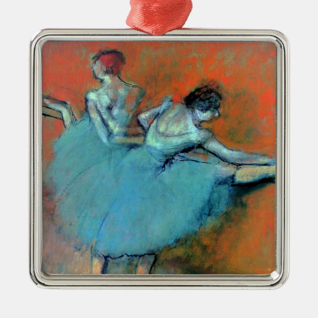 Dancers at the Bar by Degas Metal Tree Decoration (Front)