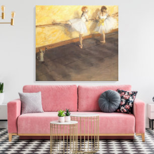 Dancers at the Bar by Edgar Degas, Vintage Ballet Canvas Print