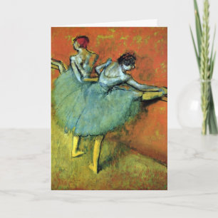 Dancers at the Bar by Edgar Degas, Vintage Ballet Card