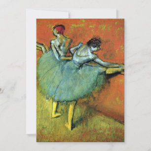 Dancers at the Bar by Edgar Degas, Vintage Ballet Invitation