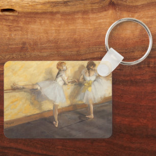 Dancers at the Bar by Edgar Degas, Vintage Ballet Key Ring