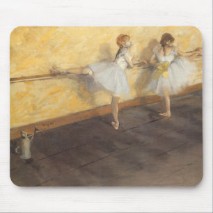 Dancers at the Bar by Edgar Degas, Vintage Ballet Mouse Mat