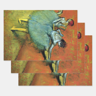 Dancers at the Bar by Edgar Degas, Vintage Ballet Wrapping Paper Sheet