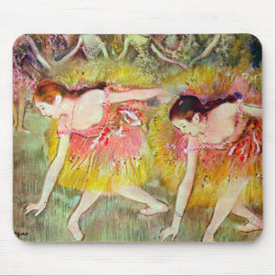Dancers Bending Down by Edgar Degas, Ballet Art Mouse Mat