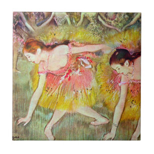 Dancers Bending Down by Edgar Degas, Ballet Art Tile