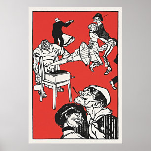 Dancers by Moriz Jung - Vintage Bohemian  Poster