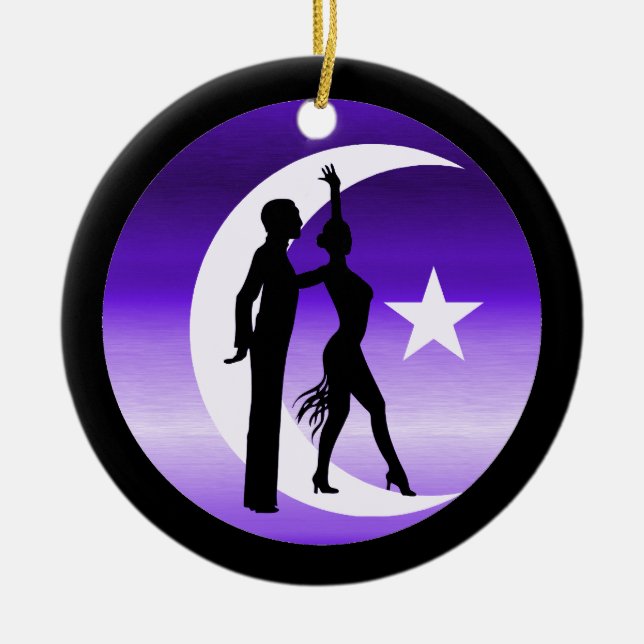 dancers ceramic tree decoration (Front)