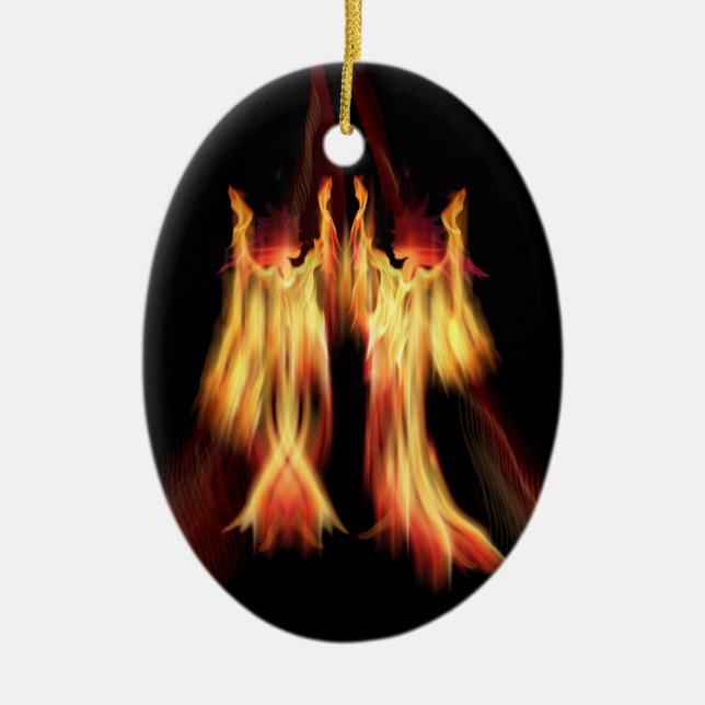 Dancers Ceramic Tree Decoration (Front)