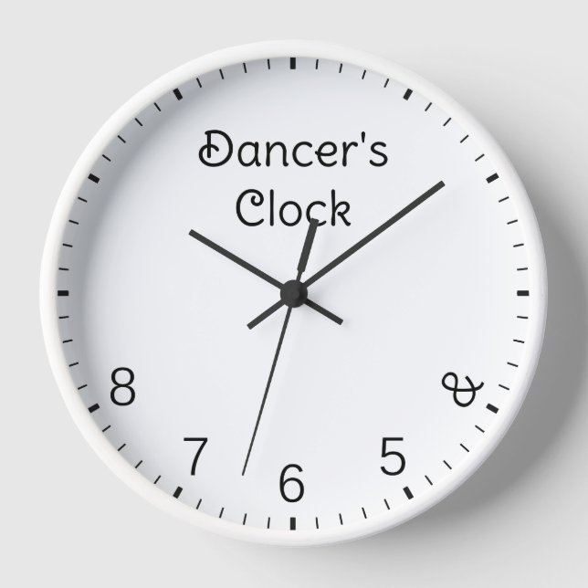 Dancer's Clock - Funny Dance Humour 5, 6, 7, 8 (Front)