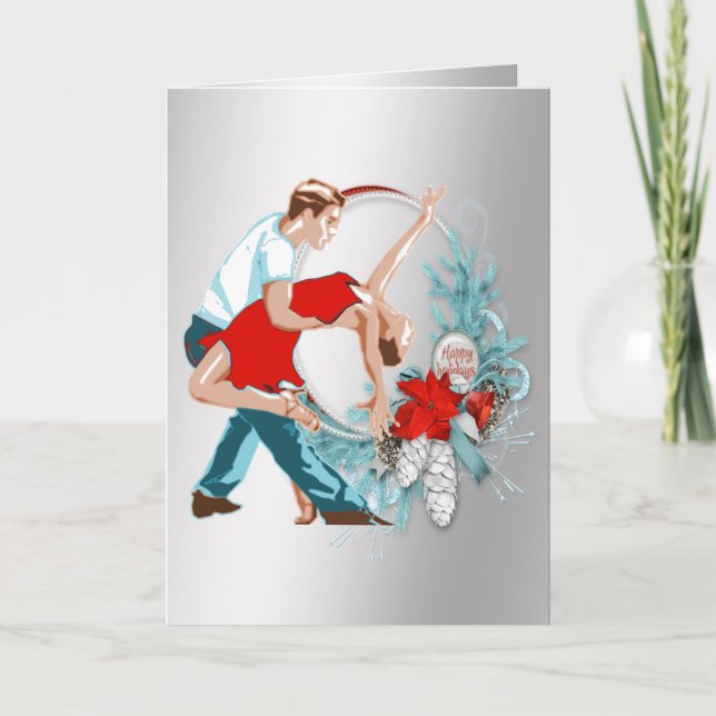 Dancers  Happy Holidays  Christmas Card (Front)