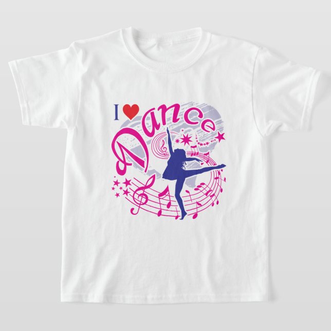 Dancer's, I Love Dance T-Shirt (Laydown)