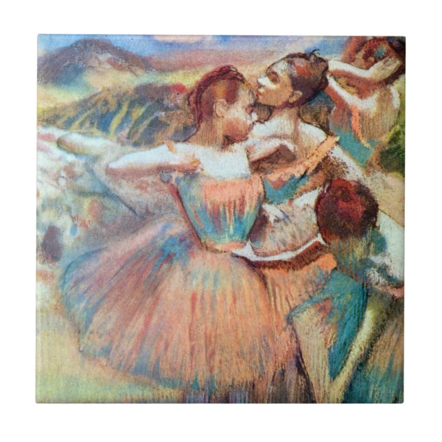 Dancers in a Landscape by Edgar Degas Tile (Front)