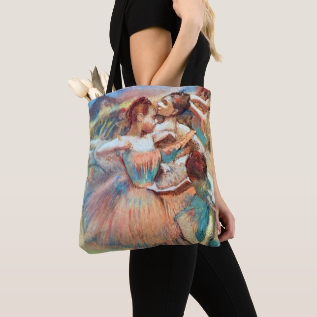 Dancers in a Landscape by Edgar Degas Tote Bag (Close Up)