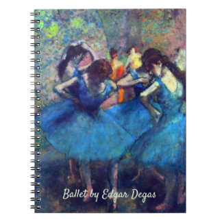 Dancers in Blue by Edgar Degas, Vintage Ballet Art Notebook