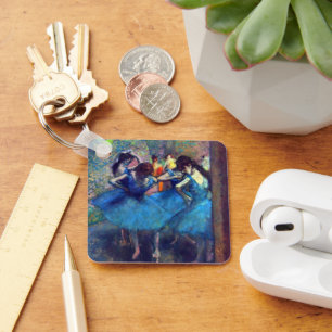 Dancers in Blue by Edgar Degas, Vintage Ballet Key Ring