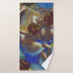 Dancers in Blue, Edgar Degas Bath Towel