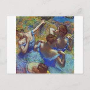 Dancers in Blue, Edgar Degas Postcard
