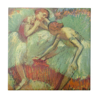 Dancers in Green by Edgar Degas, Vintage Ballet Tile