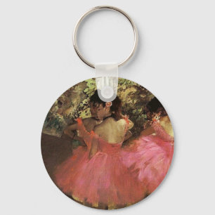 Dancers in Pink by Edgar Degas Keychain