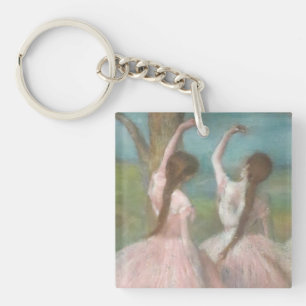 Dancers in Pink Edgar Degas Key Ring