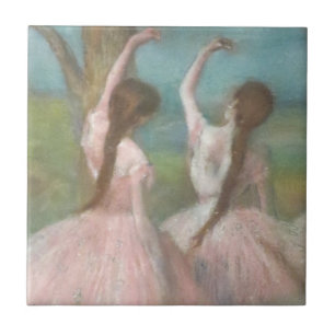 Dancers in Pink Edgar Degas Tile