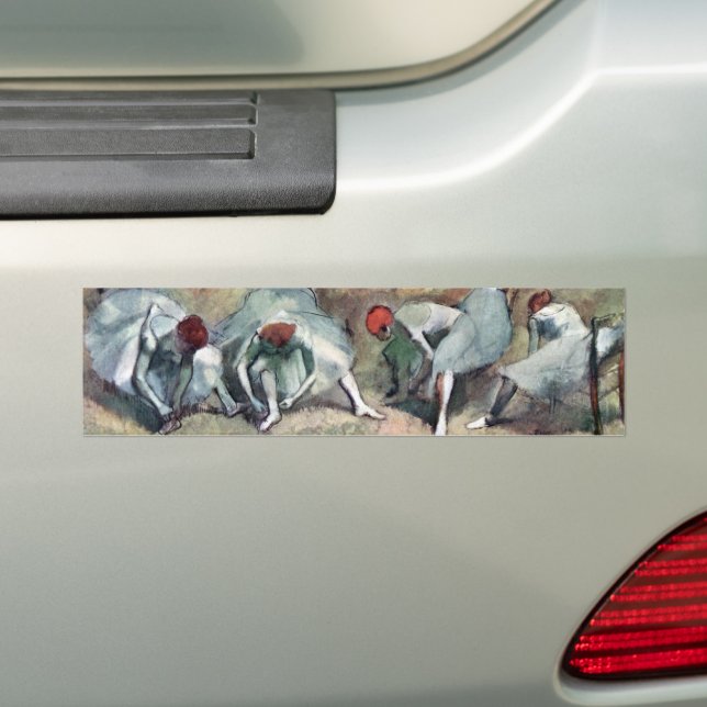 Dancers Lacing Their Shoes by Edgar Degas Bumper Sticker (On Car)