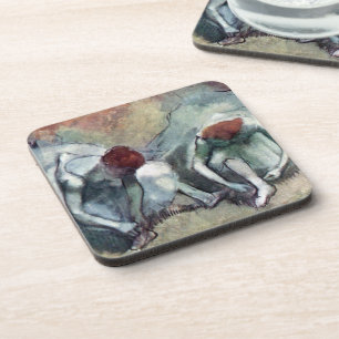 Dancers Lacing Their Shoes by Edgar Degas Coaster