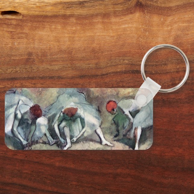 Dancers Lacing Their Shoes by Edgar Degas Key Ring (Front)