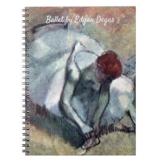 Dancers Lacing Their Shoes by Edgar Degas Notebook