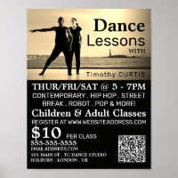Dancers on Stage, Dance Lesson Advertising