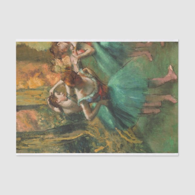 Dancers, Pink and Green by Degas, Art  Tissue Paper (Front)