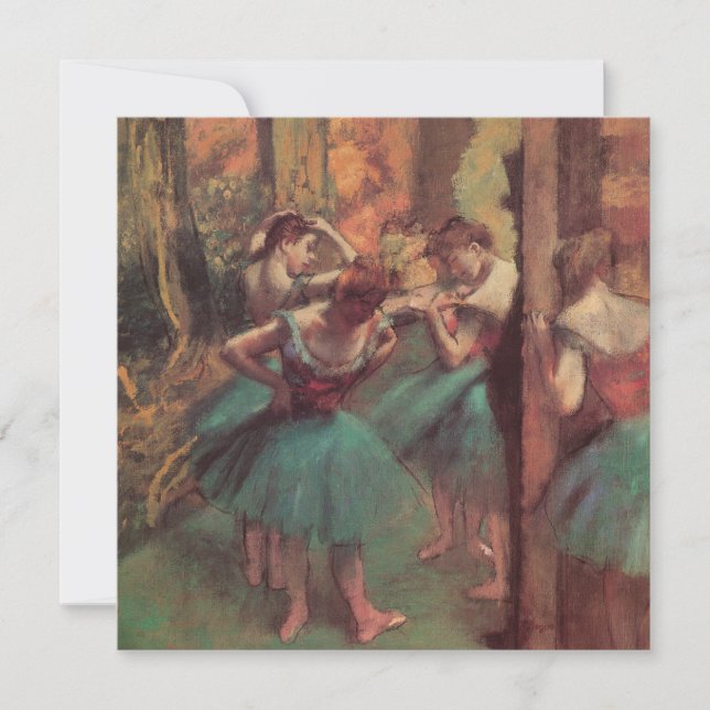 Dancers, Pink and Green by Edgar Degas Invitation (Front)