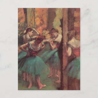 Dancers, Pink and Green by Edgar Degas Postcard