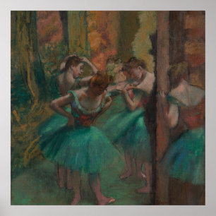 Dancers, Pink and Green by Edgar Degas Poster
