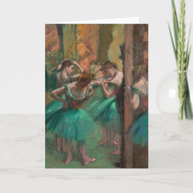 Dancers, Pink and Green | Edgar Degas Card (Front)