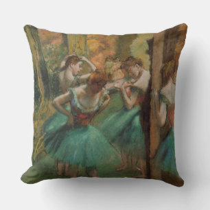 Dancers, Pink and Green Edgar Degas Cushion