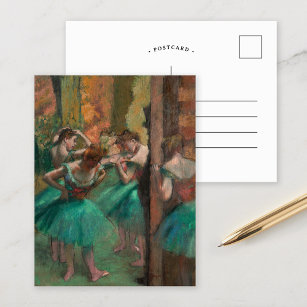 Dancers, Pink and Green   Edgar Degas Postcard