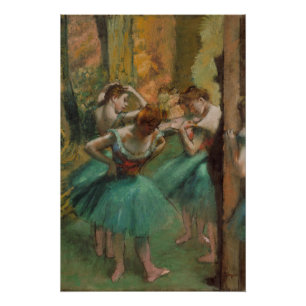 Dancers, Pink and Green Edgar Degas Poster