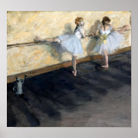Dancers Practicing at the Barre, Edgar Degas