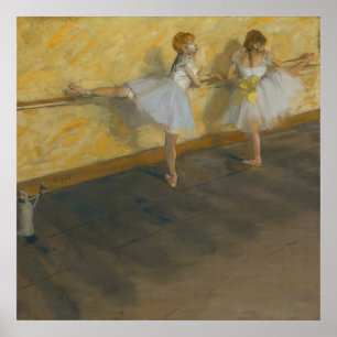 Dancers Practicing at the Barre - Edgar Degas  Poster
