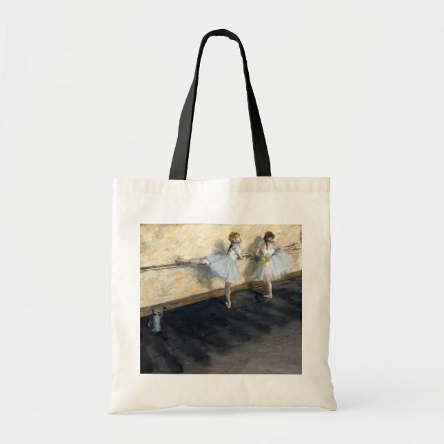 Dancers Practicing at the Barre, Edgar Degas Tote Bag (Front)