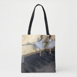Dancers Practicing at the Barre, Edgar Degas Tote Bag